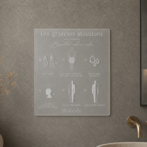 pancarte grande ablution plexi givré