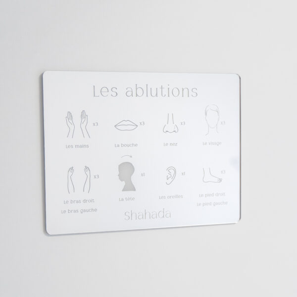 pancarte ablutions plexiglas miroir