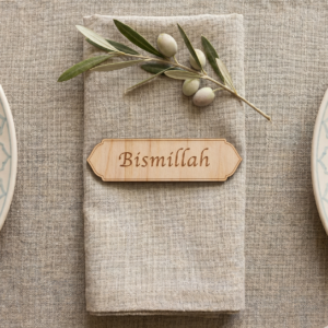 Marque place bismillah, decoration de table ramadan
