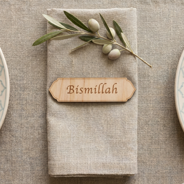 Marque place bismillah, decoration de table ramadan