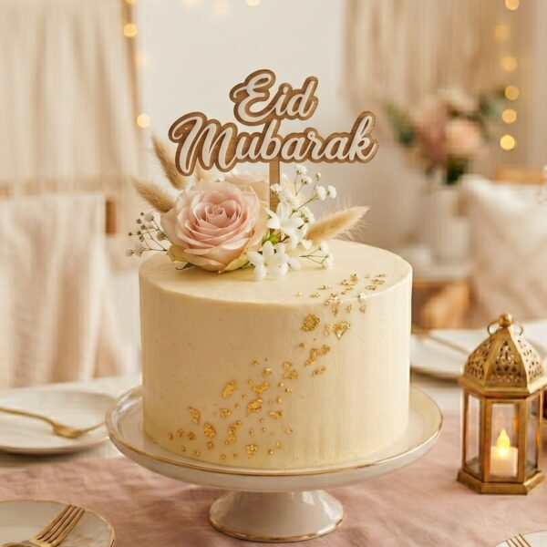 Manara — Cake topper Eid Mubarak sur gâteau